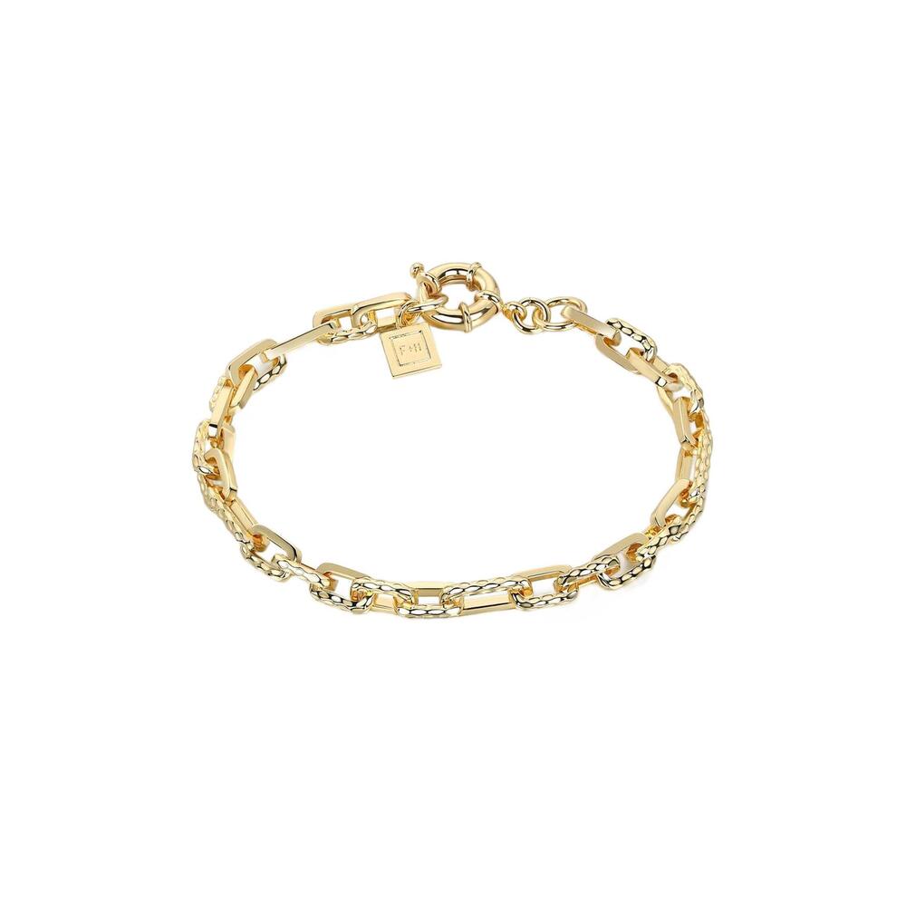 NEW F+H STUDIOS ramones hammered chain anklet in gold